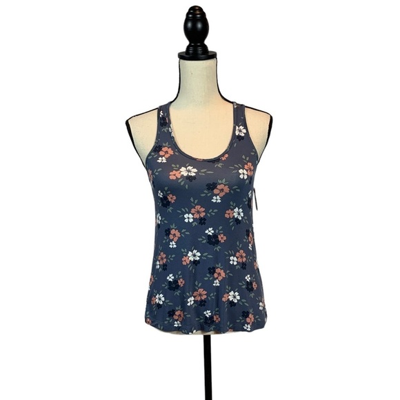 Honeydew Women's Sleep Racerback Tank Blue Floral with Lace Accents - Small - Picture 1 of 8